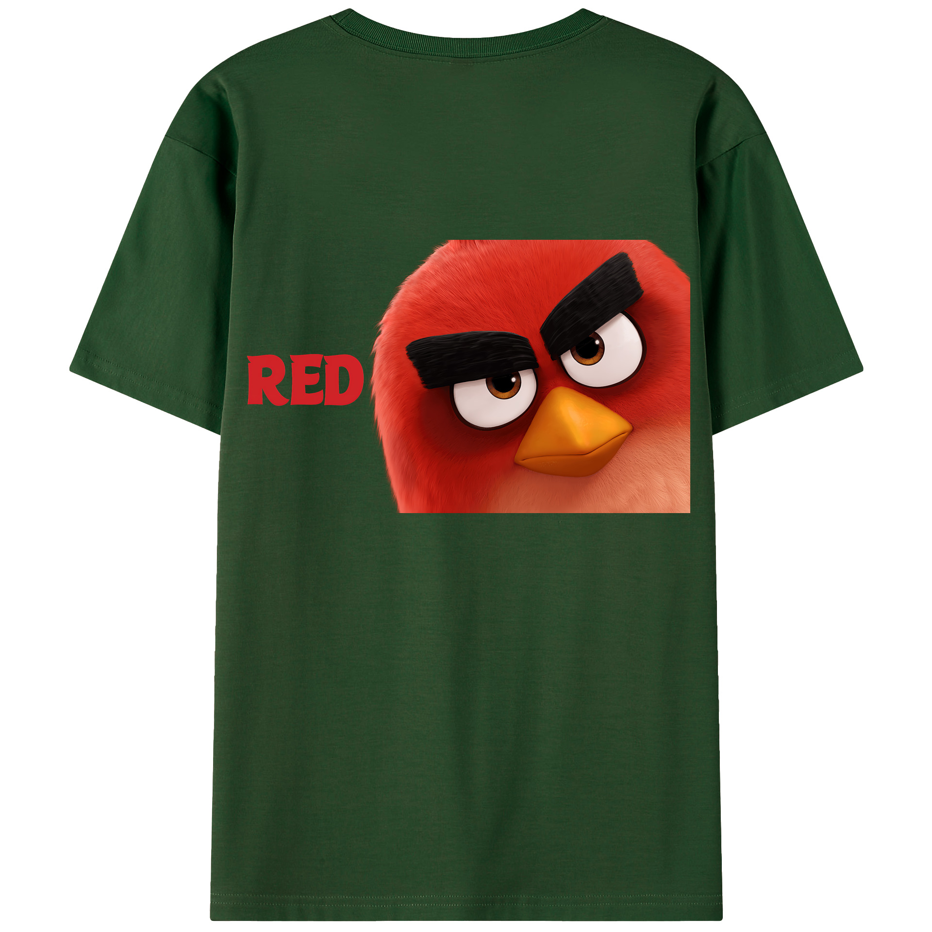 （画像用） Angry Birds アングリーバード 綿100％半袖Tシャツ（背面プリント）